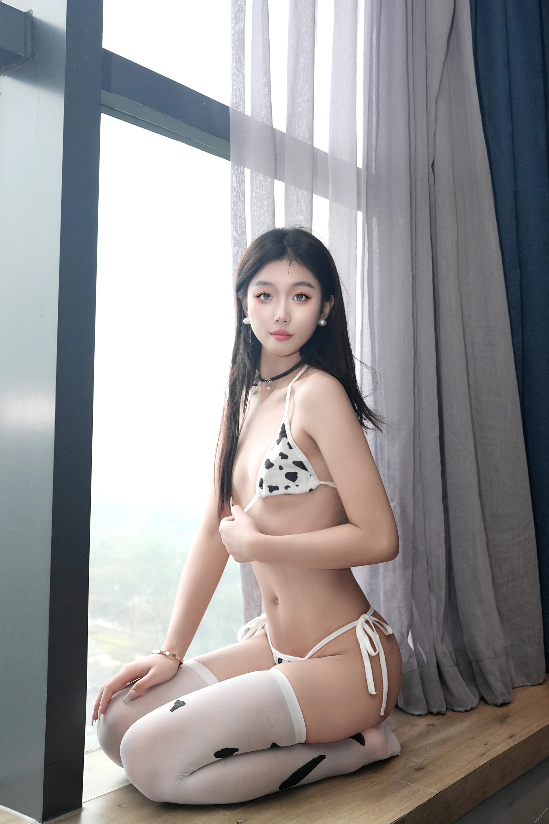 003.江念鱼 – 内购无水印 奶牛情趣内衣 1